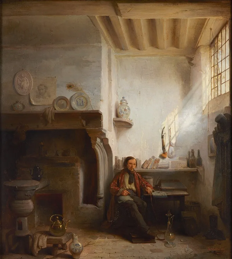 Theodoor Van Ryswyck In Zijn Atelier Wall Art by Louis-Antoine Carolus - High-Resolution Digital Print