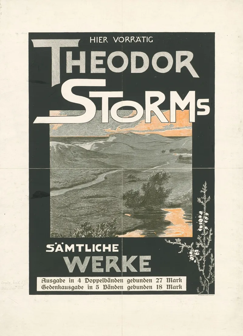 Theodor Storm Samtliche Werke Wall Art by Emil Doepler - High-Resolution Digital Print