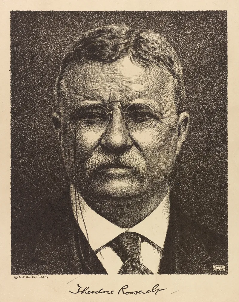 Theodore Roosevelt 6 Wall Art by Bert Sharkey - High-Resolution Digital Print