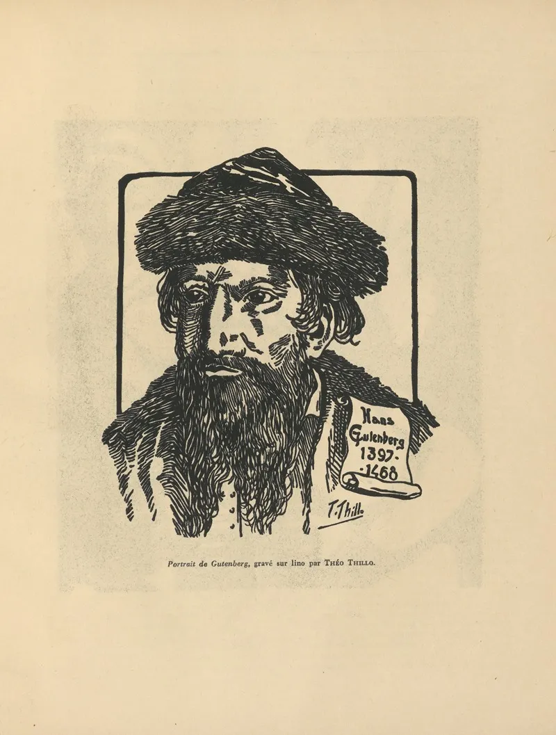 Theo thillo Portrait de gutenberg Wall Art by Sander Pierron - High-Resolution Digital Print