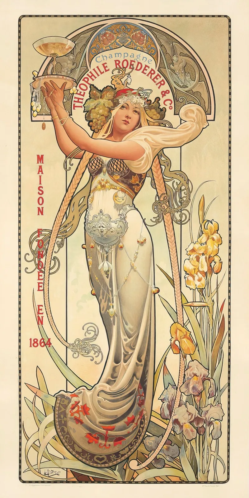 Theophile Roederer Co Champagne Wall Art by Louis-Théophile Hingre - High-Resolution Digital Print