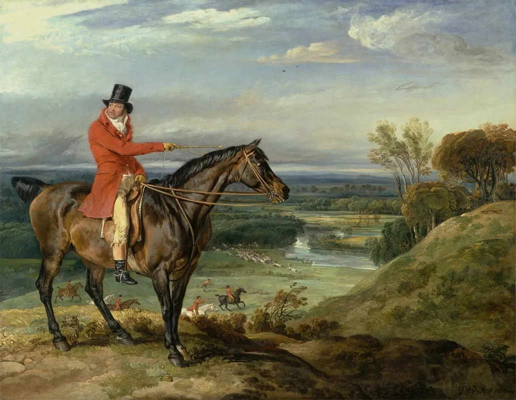 Theophilus Levett And A Favorite Hunter Wall Art by James Ward - High-Resolution Digital Print