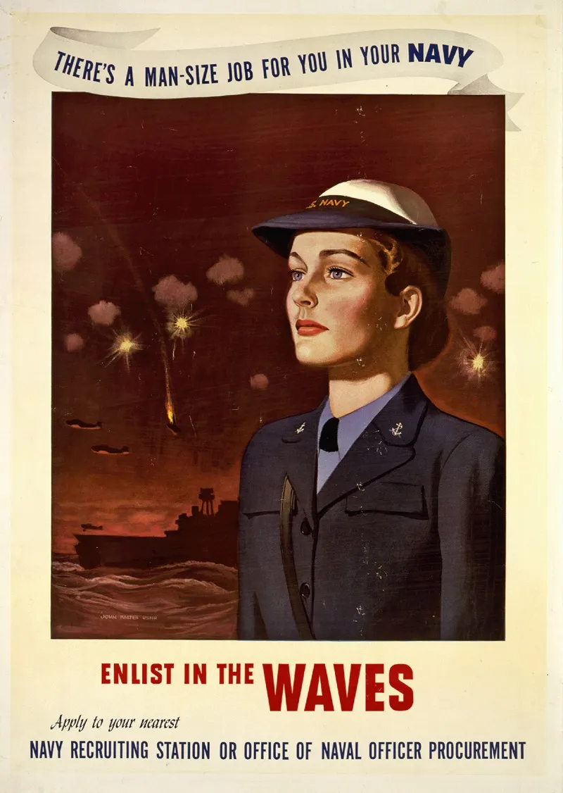 Theres A Man Size Job For You In Your Navy Enlist In The Waves Wall Art by John Philip Falter - High-Resolution Digital Print