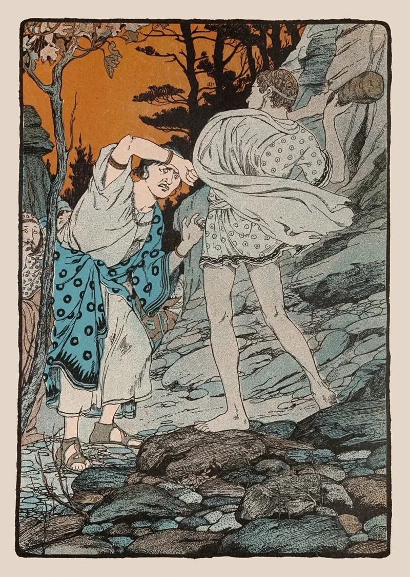 Theseus Flung Him From Him And Lifted Up His Dreadful Club