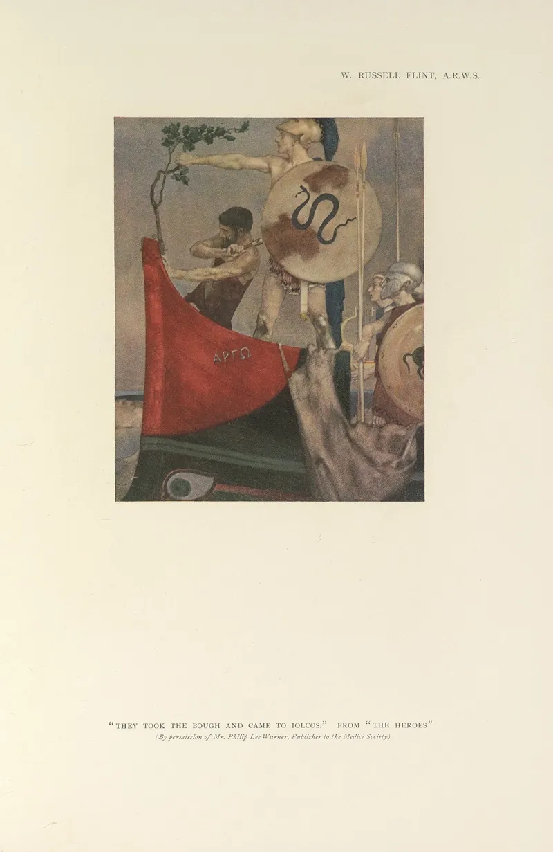 They Took The Bough And Came To Iolcos The Heroes Wall Art by William Russell Flint - High-Resolution Digital Print