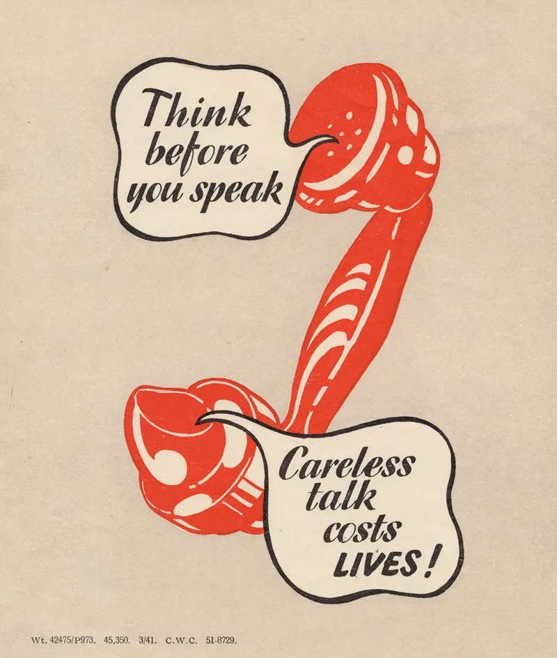Think Before You Speak Careless Talk Costs Lives