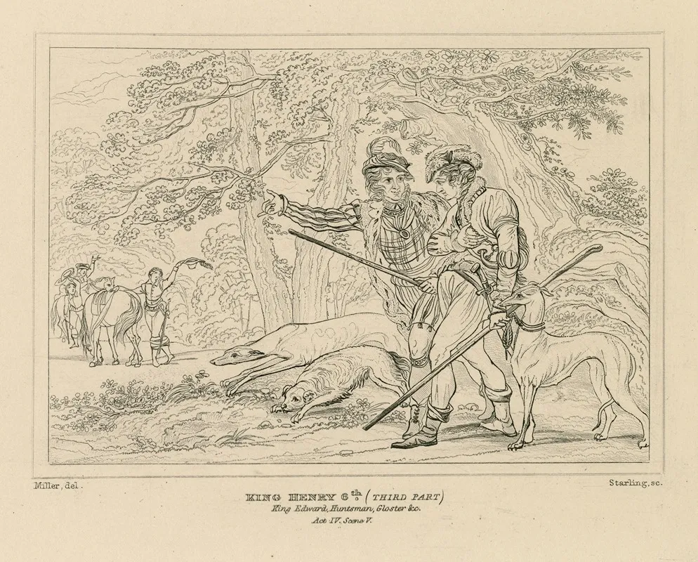 Third Part Of King Henry The Sixth Act Iv Scen V A Park Near Middleham Castle In Yorkshire Wall Art by William Francis Starling - High-Resolution Digital Print