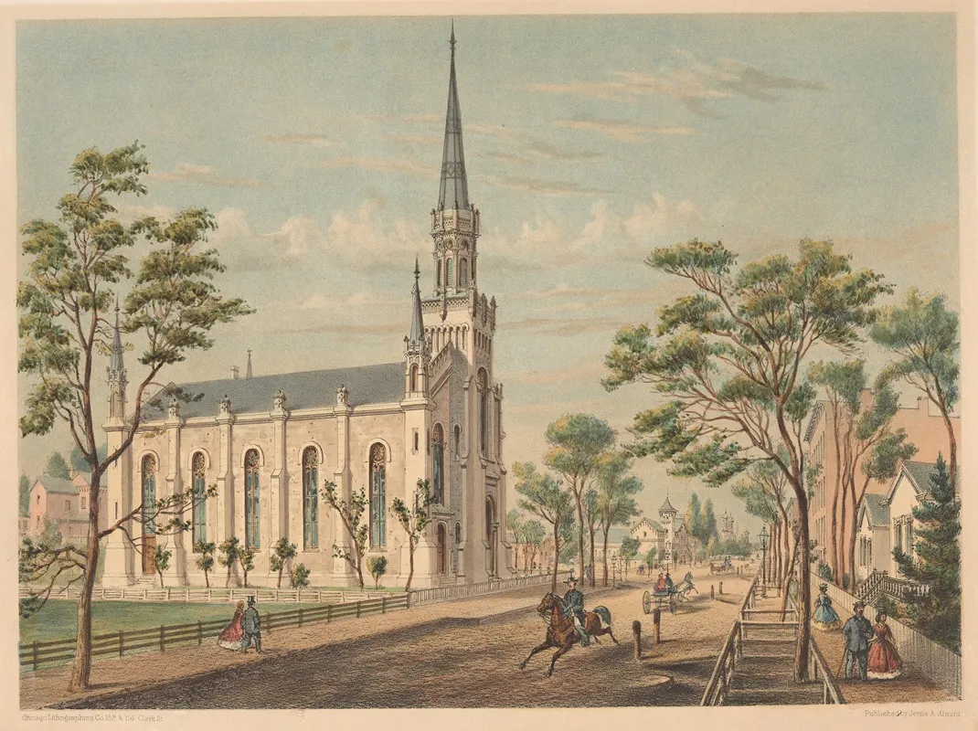 Third Presbyterian Church Wall Art by Chicago Lithographing Co. - High-Resolution Digital Print