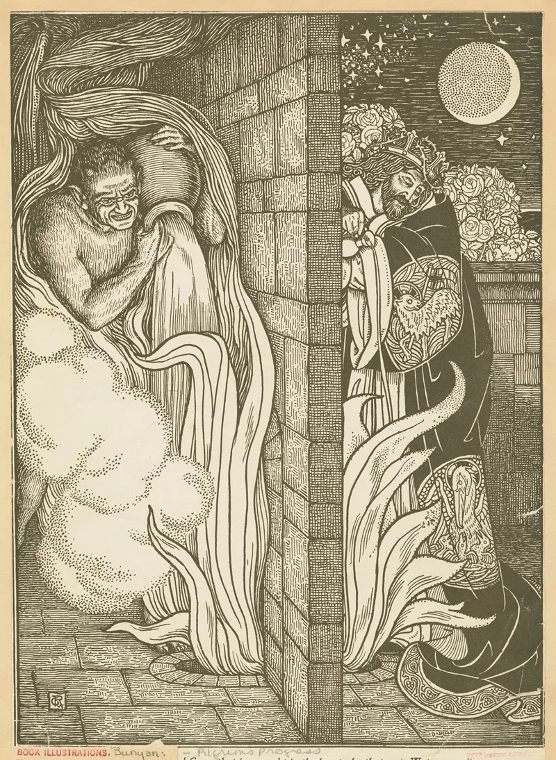 This Fire Is The Work Of Grace That Is Wrought In The Heart Wall Art by George Woolliscroft Rhead - High-Resolution Digital Print