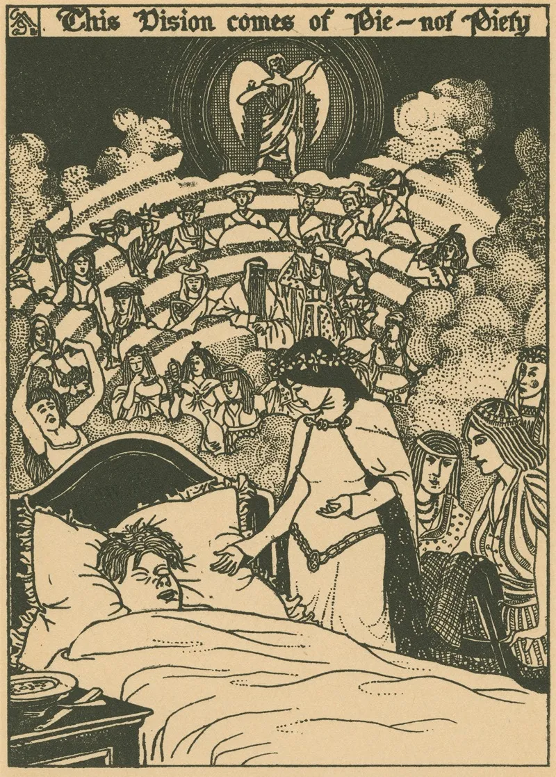 This Vision Comes Of Pie Not Piety Wall Art by Gelett Burgess - High-Resolution Digital Print