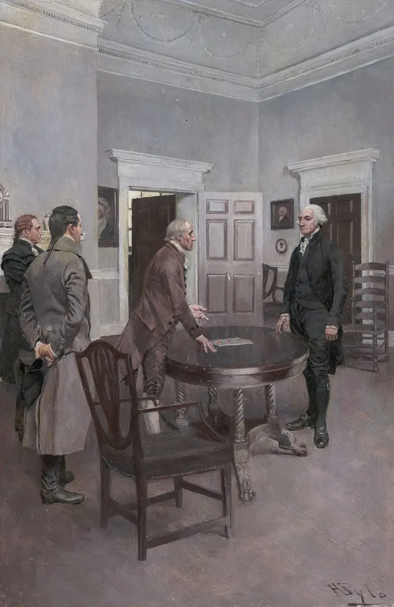 Thompson The Clerk Of Congress Announcing To Washington At Mount Vernon His Election To The Presidency