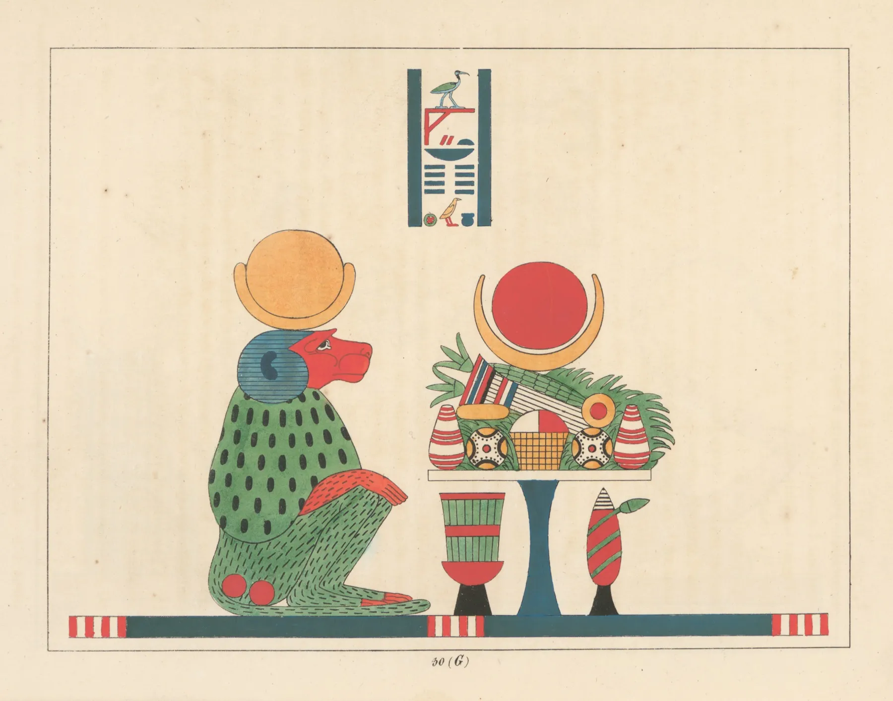 Thoth Le Second Hermes Identifie Avec La Lune 2 Wall Art by Léon-Jean-Joseph Dubois - High-Resolution Digital Print