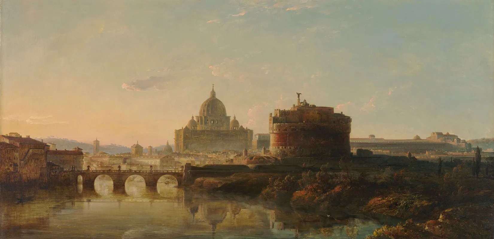Thou Hast The Sunsets Glow Rome For Thy Dower Flushing The Cypress Tree Temple And Tower