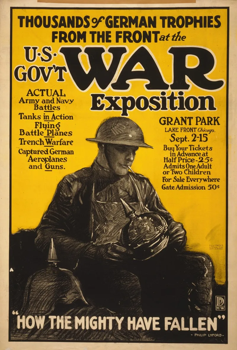 Thousands Of German Trophies From The Front At The U S Govt War Exposition Wall Art by Lyford Philip - High-Resolution Digital Print