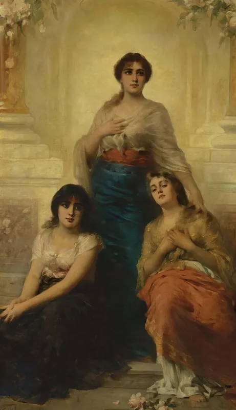 Three Beauties Wall Art by Nathaniel Sichel - High-Resolution Digital Print