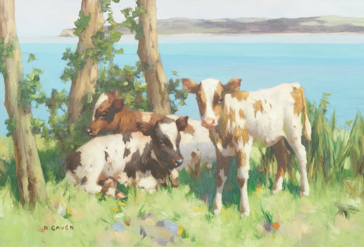 Three Calves Wall Art by David Gauld - High-Resolution Digital Print