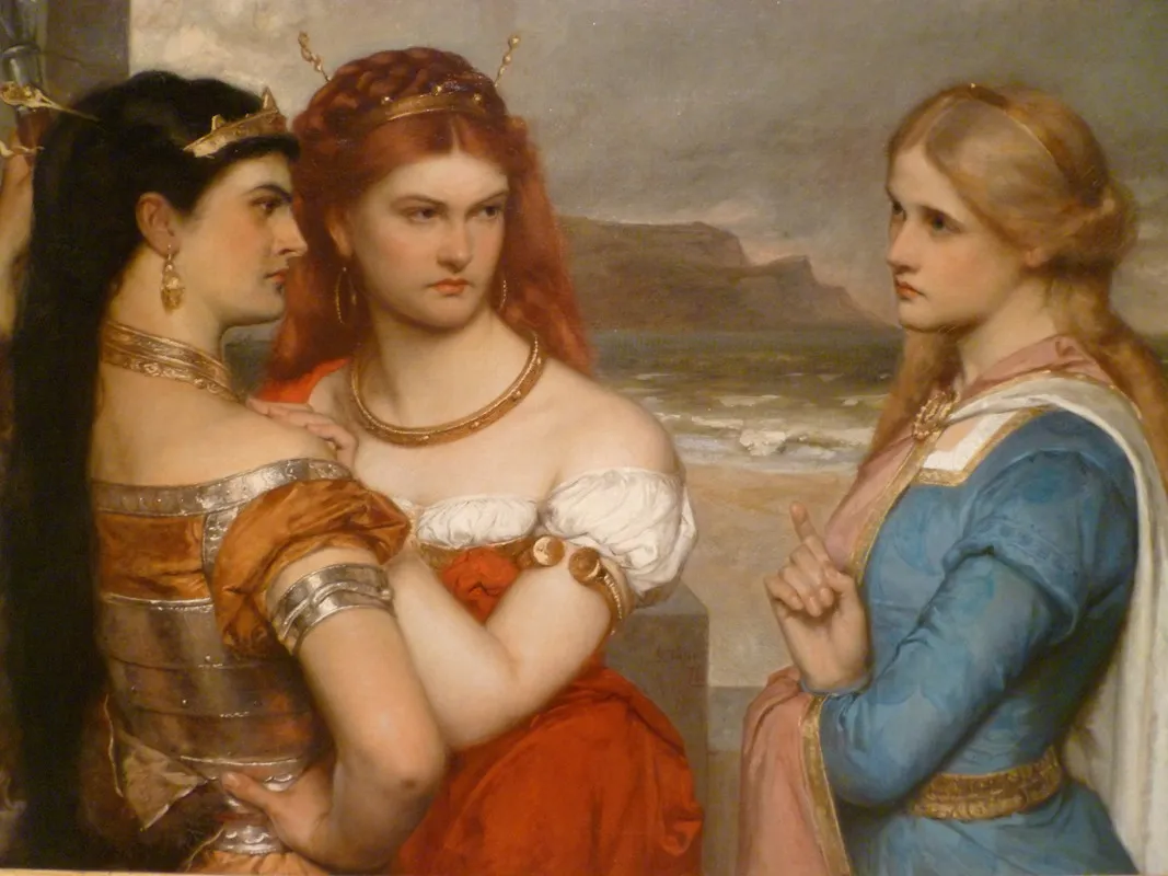 Three Daughters Of King Lear Wall Art by Gustav Pope - High-Resolution Digital Print