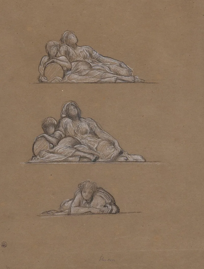Three Figure Studies For The Dance Wall Art by Frederic Leighton - High-Resolution Digital Print