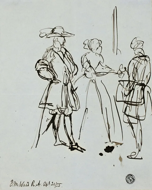 Three Figures 6 Wall Art by Edward Matthew Ward - High-Resolution Digital Print