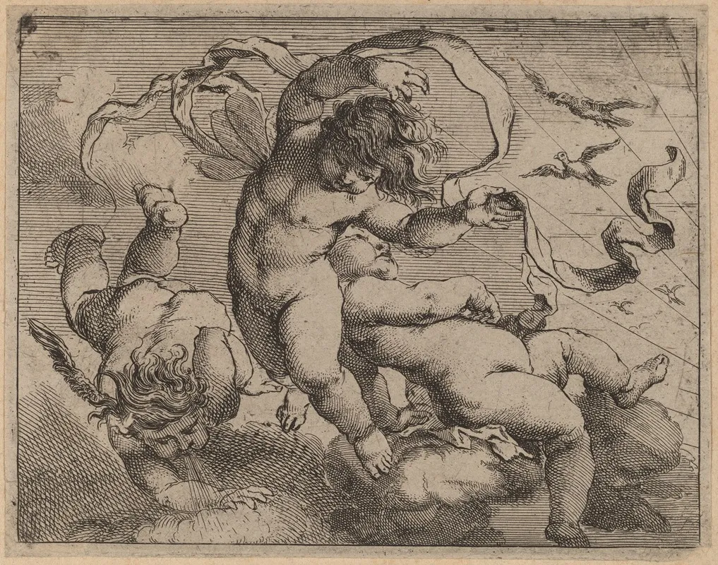 Three Flying Putti