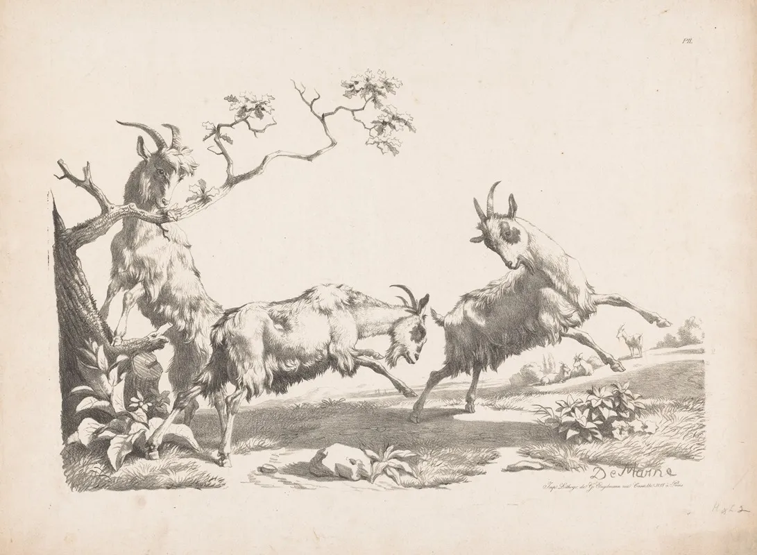 Three Goats In A Landscape