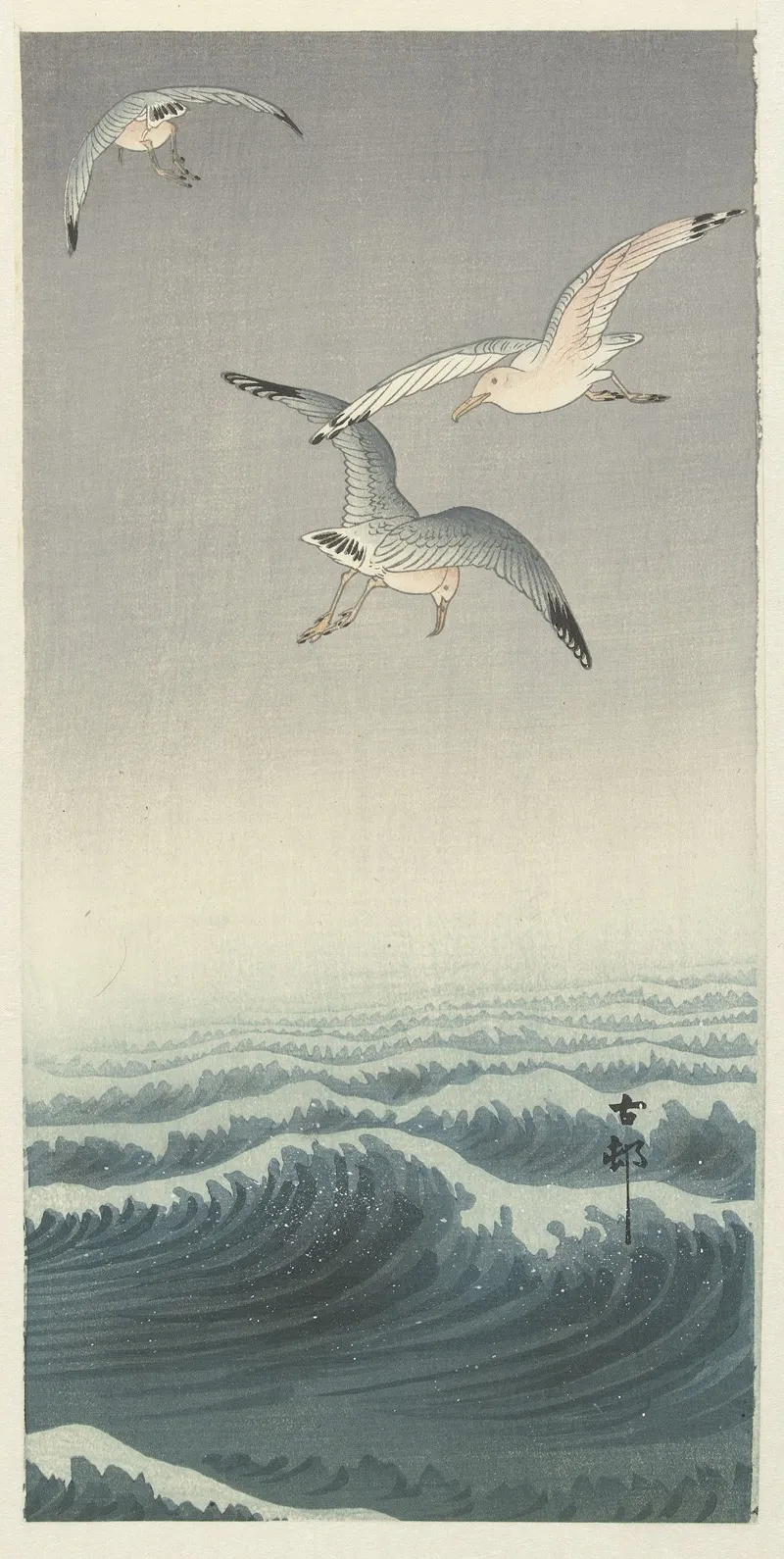 Three Gulls Wall Art by Ohara Koson - High-Resolution Digital Print