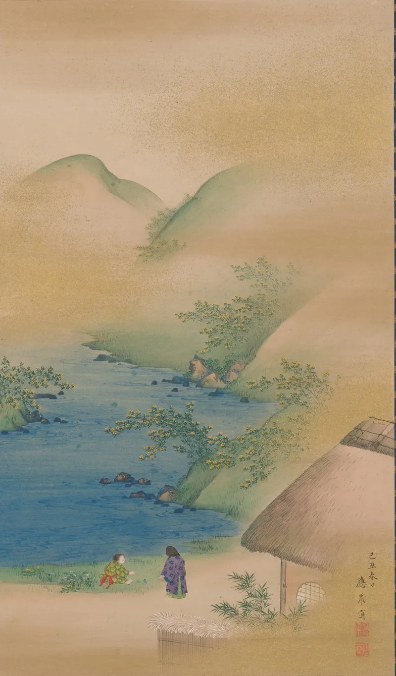 Three Jewel Rivers Three Tamagawa Wall Art by Maruyama Oshin - High-Resolution Digital Print