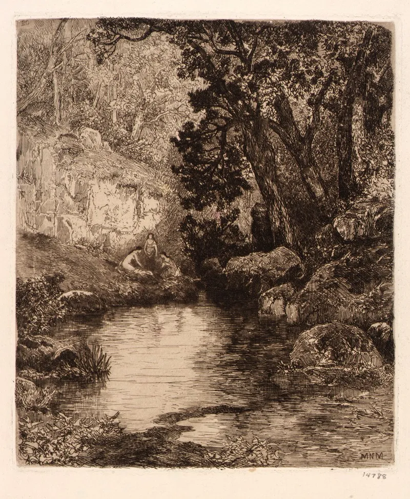 Three Maidens At The River
