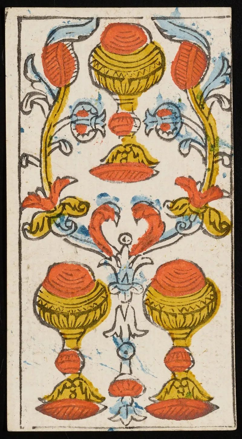 Three Of Cups 2 Wall Art by Claude Burdel - High-Resolution Digital Print