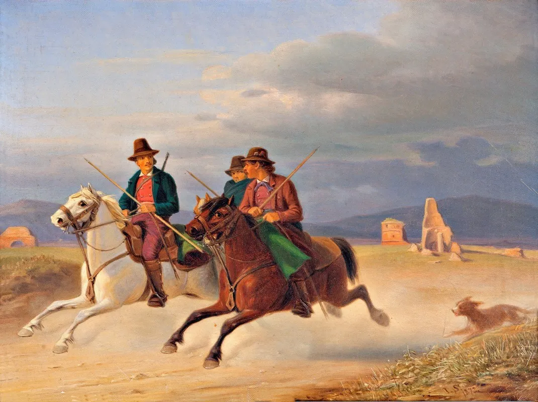 Three Riding Campagnols