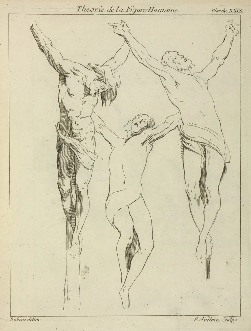 Three Studies Of Crucified Figures