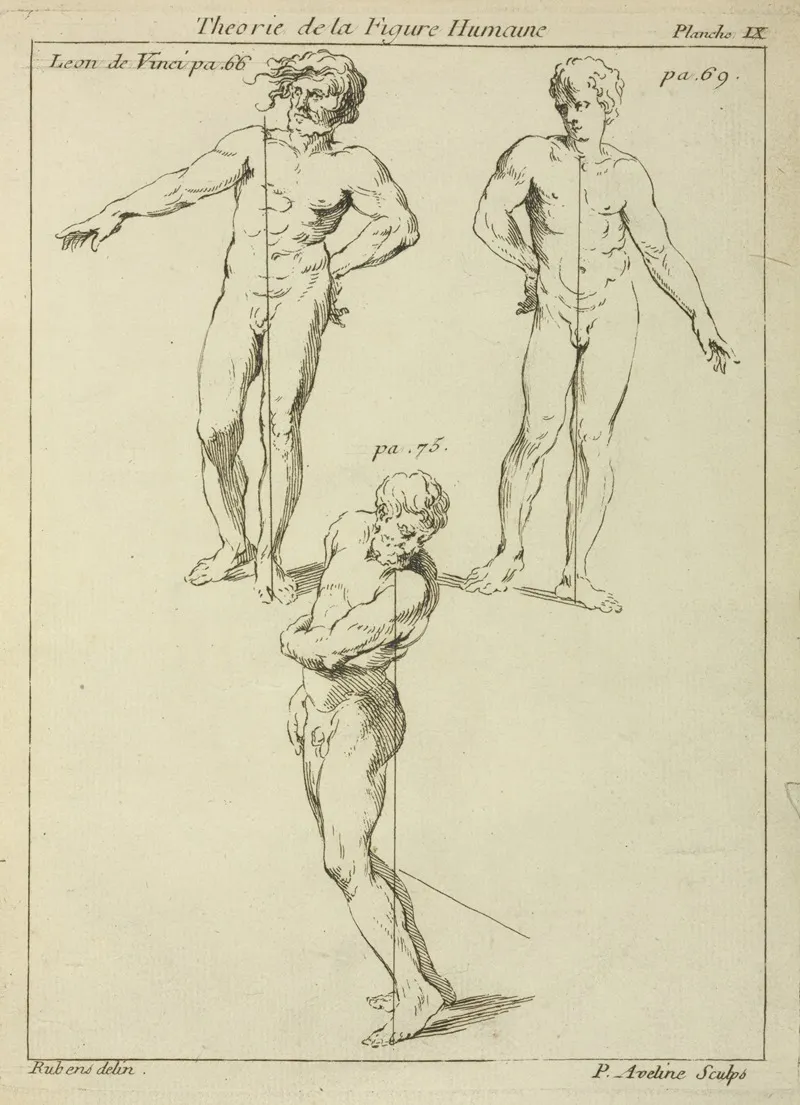 Three Studies Of Male Figures Wall Art by Peter Paul Rubens - High-Resolution Digital Print
