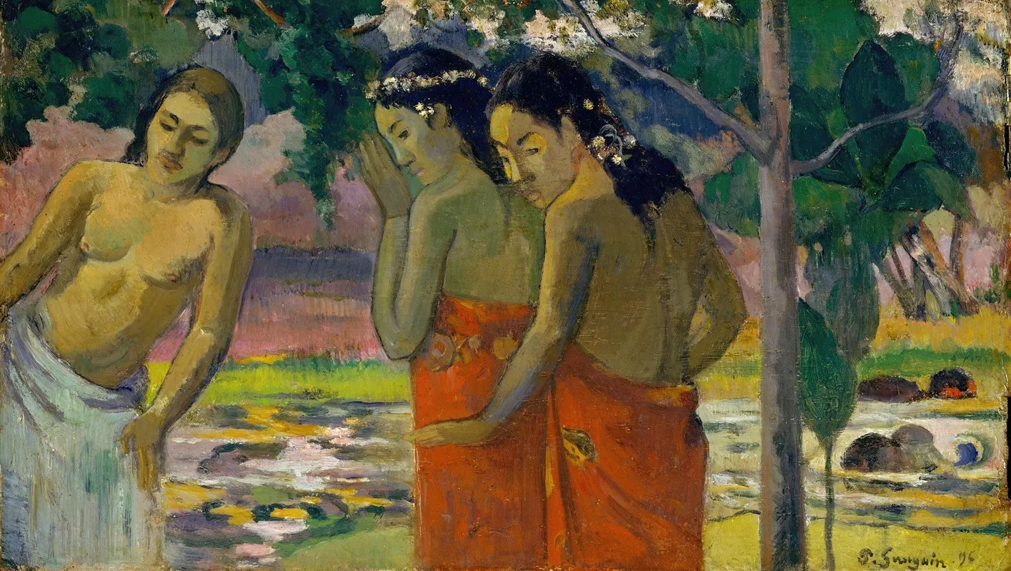 Three Tahitian Women Wall Art by Paul Gauguin - High-Resolution Digital Print