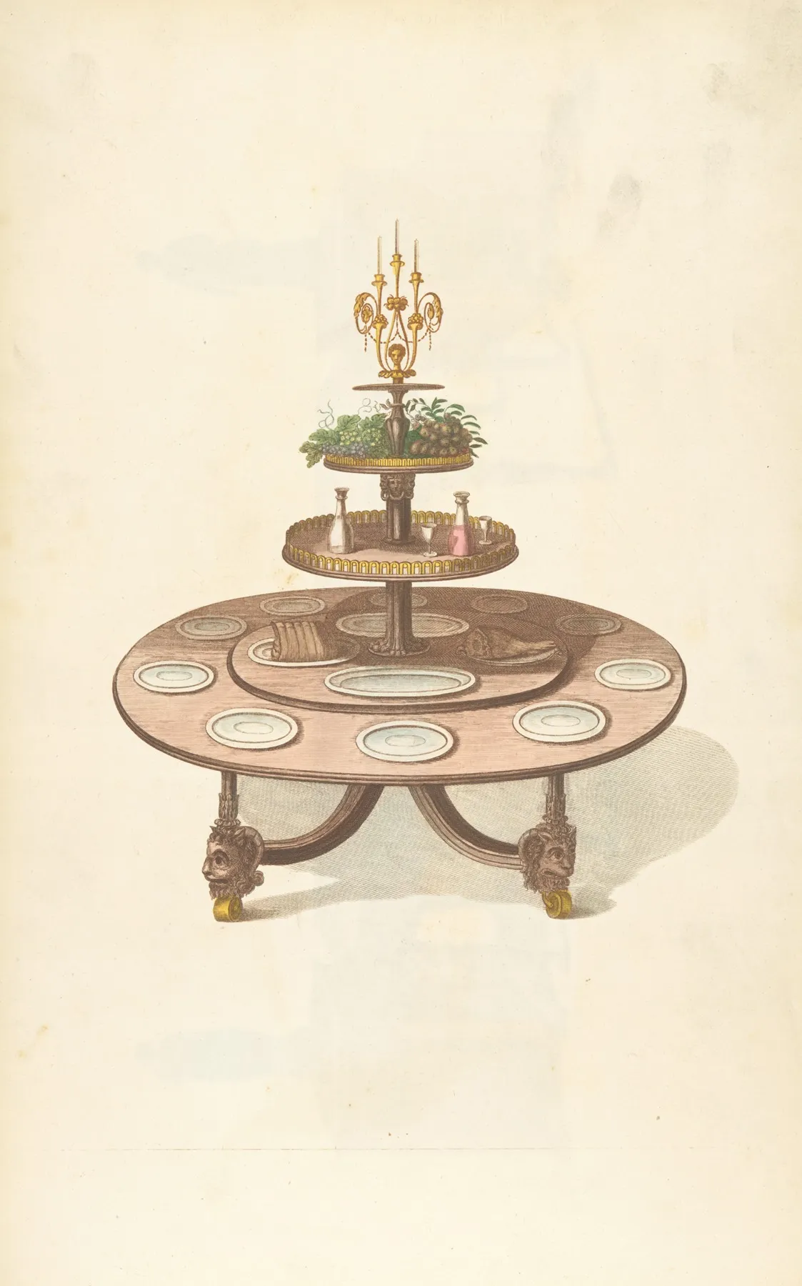 Three Tiered Dining Table Wall Art by Thomas Sheraton - High-Resolution Digital Print