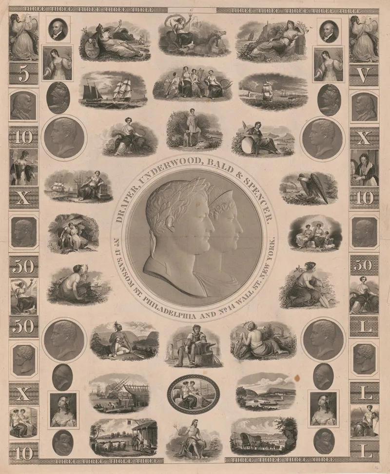 Three Wall Art by Draper, Underwood, Bald &amp; Spencer - High-Resolution Digital Print