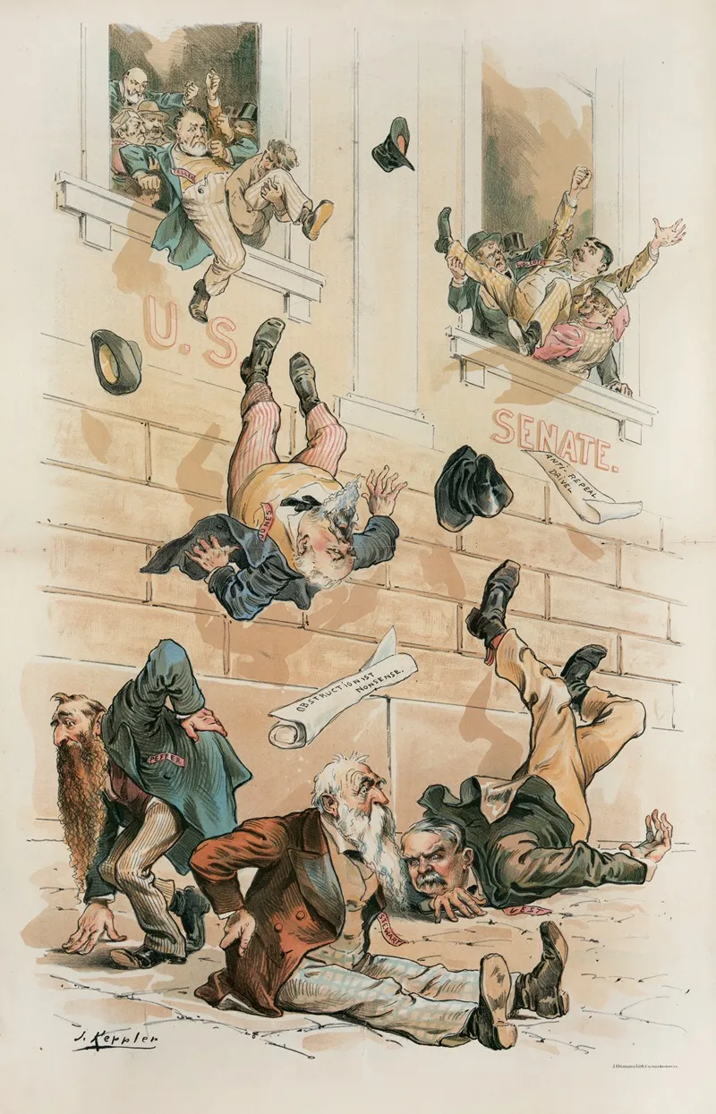 Throw Em Out Wall Art by Joseph Ferdinand Keppler - High-Resolution Digital Print
