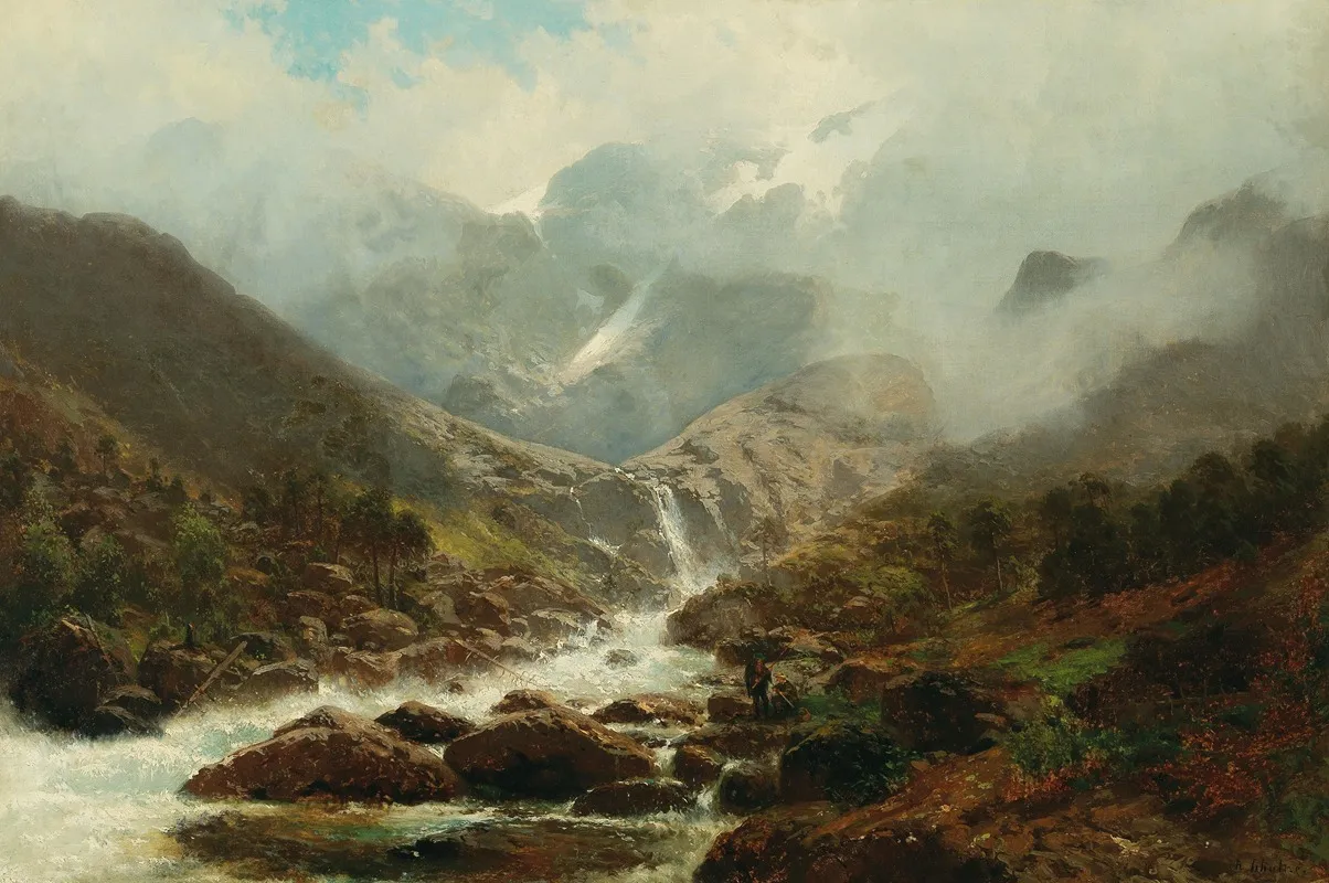 Thundering Mountain Torrent Wall Art by Robert Schultze - High-Resolution Digital Print