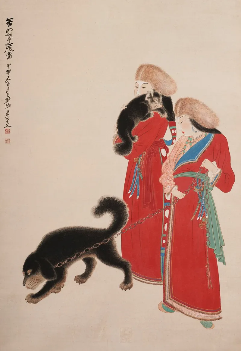 Tibetaines Au Dogue Wall Art by Daqian Zhang - High-Resolution Digital Print