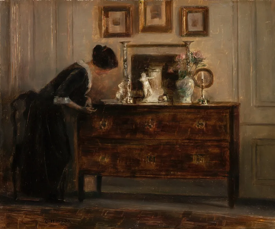 Tidying Up Wall Art by Carl Holsøe - High-Resolution Digital Print