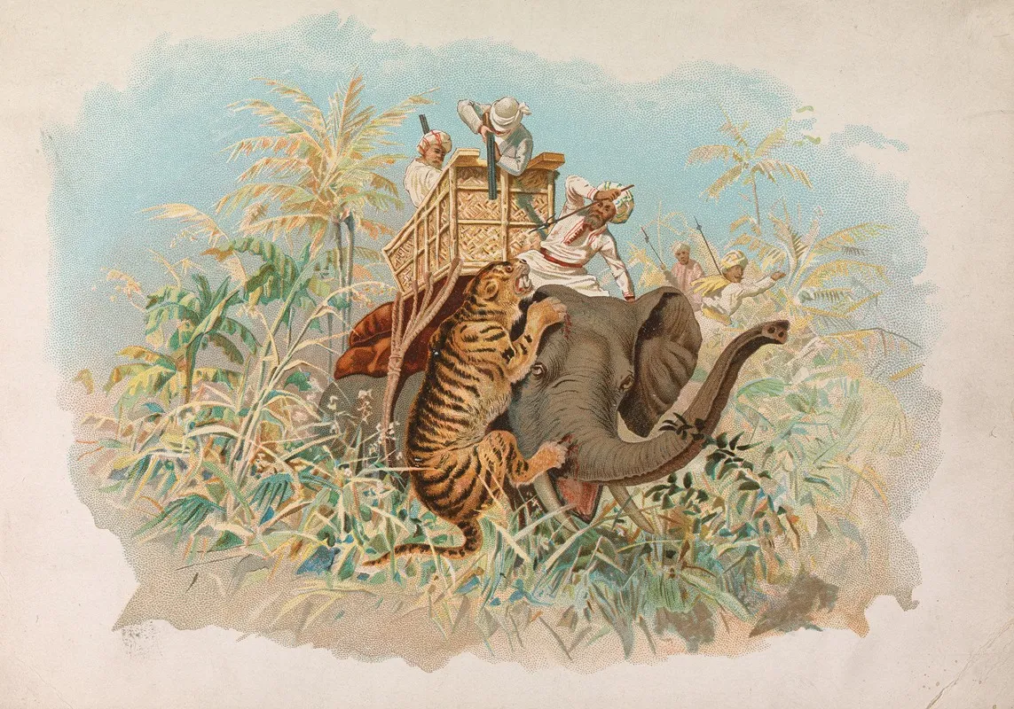 Tiger Hunting Wall Art by John Charlton - High-Resolution Digital Print