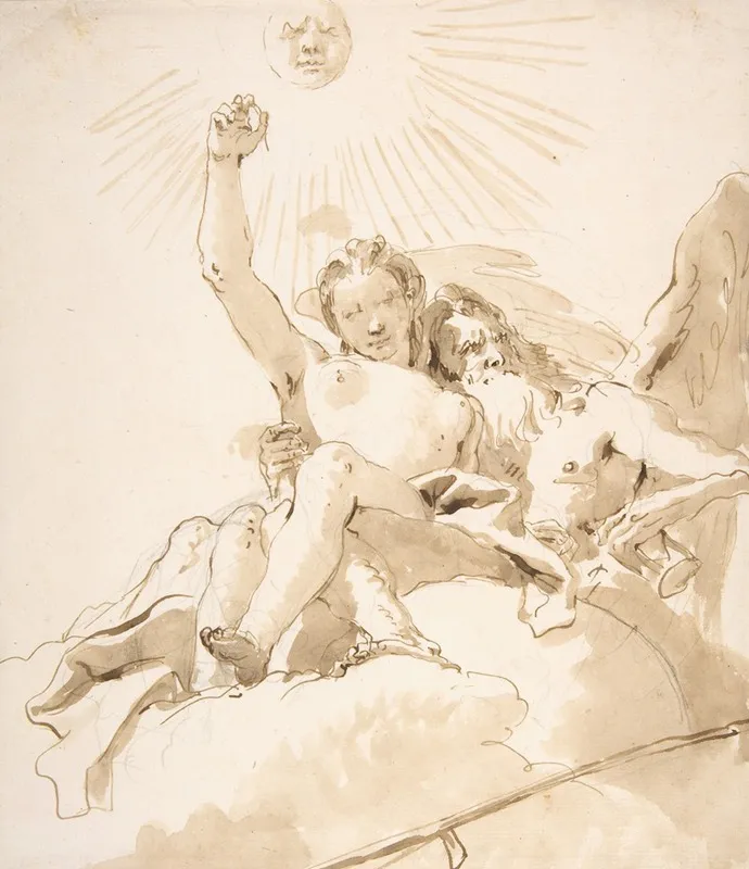 Time And Truth Wall Art by Giovanni Battista Tiepolo - High-Resolution Digital Print