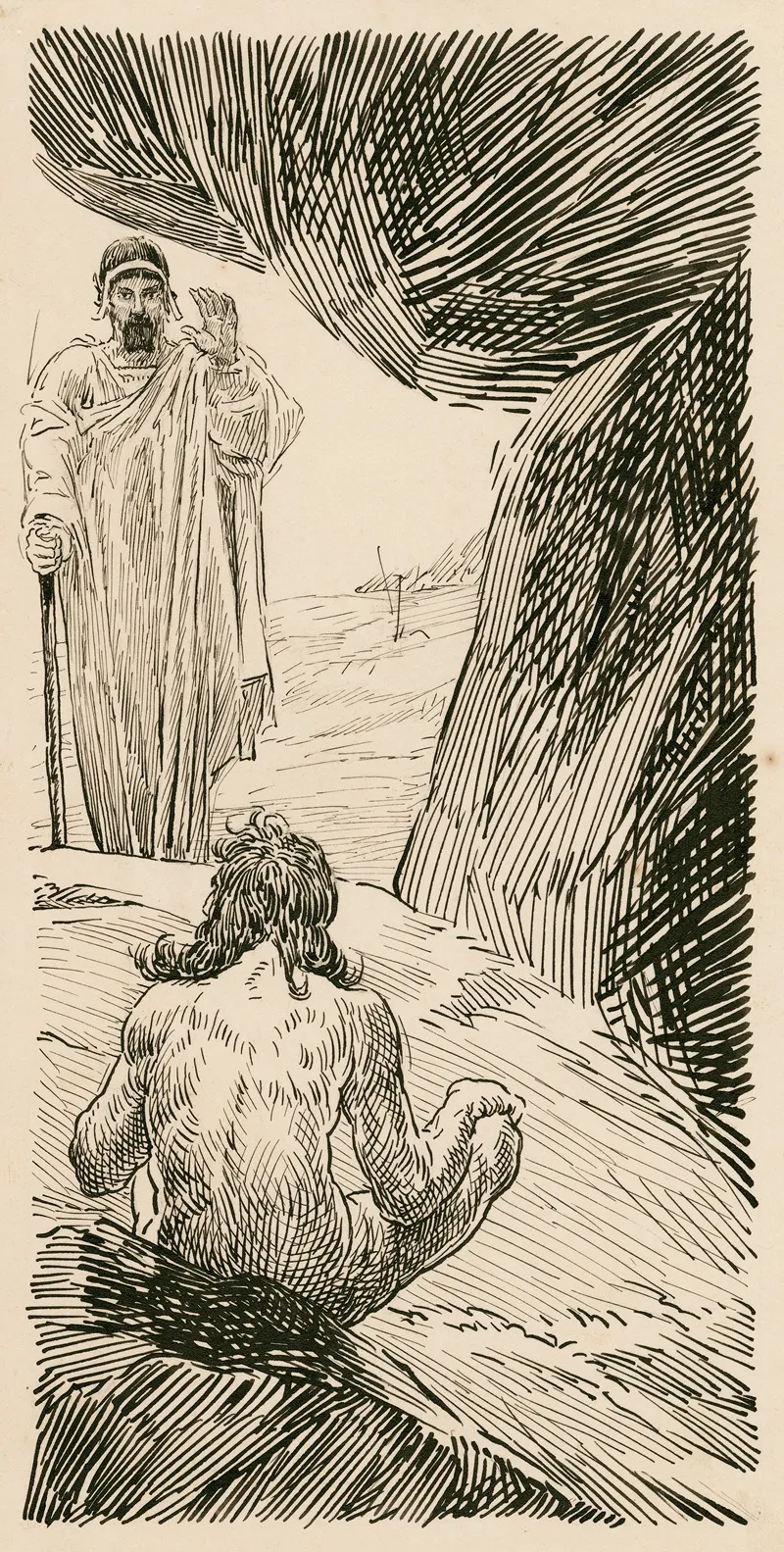 Timon Of Athens Flavius Stood Speechless Wrapped Up In Horror To See The Naked As He Was Born Living In The Manner Of A Beast