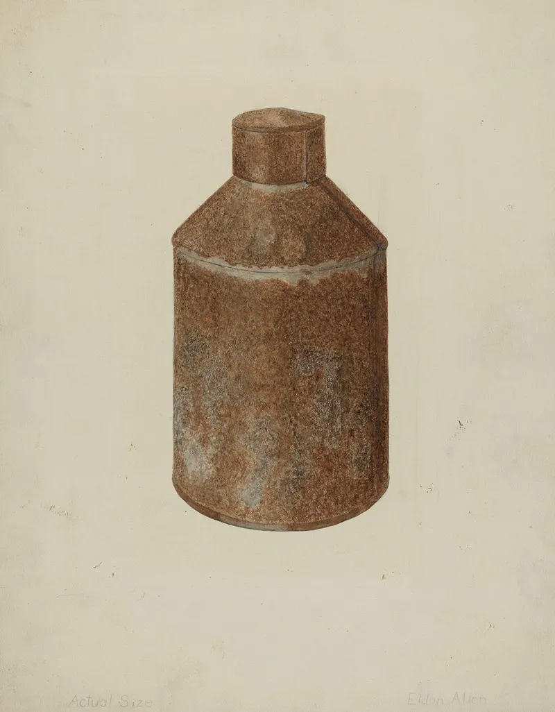 Tin Tea Caddy Wall Art by Eldon Allen - High-Resolution Digital Print