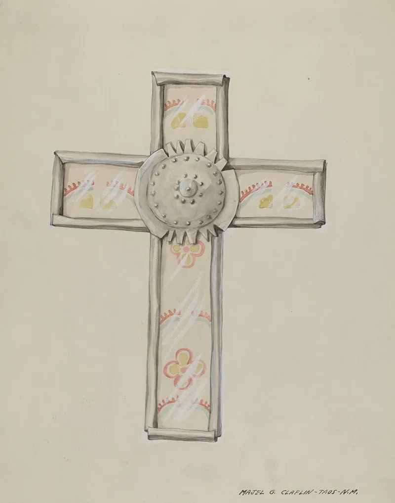 Tin Wall Paper Cross