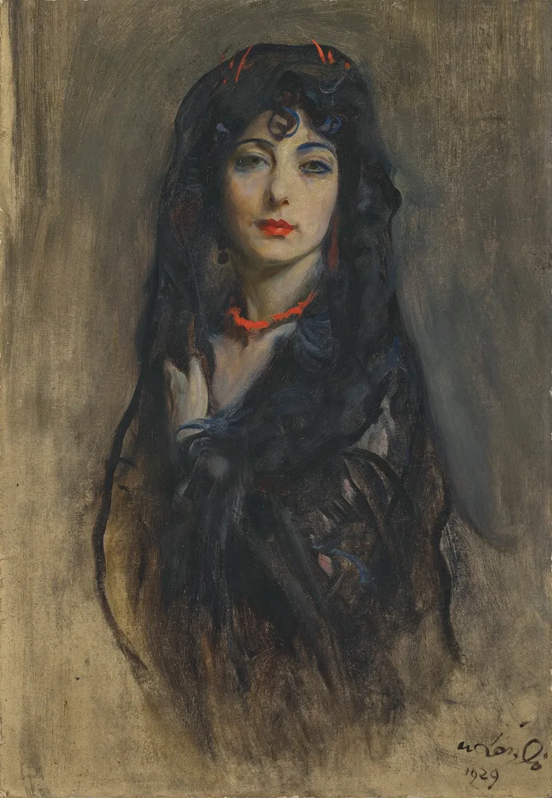 Tina Meller Nee Agustina Marques Lopez Wife Of Manuel De Izarduy Wall Art by Philip Alexius de László - High-Resolution Digital Print