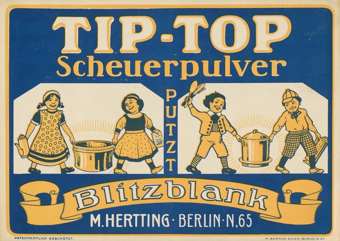 Tip Top Scheuerpulver Putzt Blitzblank Wall Art by R. Barnick GmbH - High-Resolution Digital Print