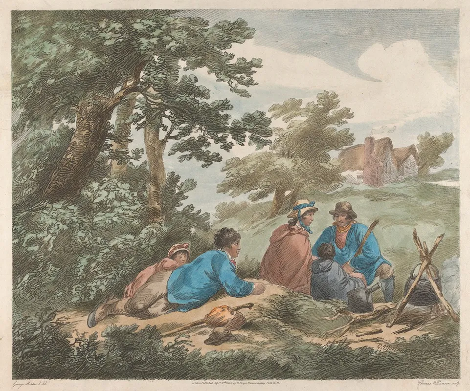 Tired Gypsies Wall Art by George Morland - High-Resolution Digital Print