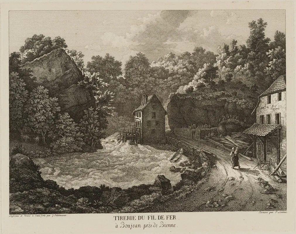 Tirerie Du Fil De Fer A Boujean Pres De Bienne Wall Art by Johann Joseph Hartmann - High-Resolution Digital Print