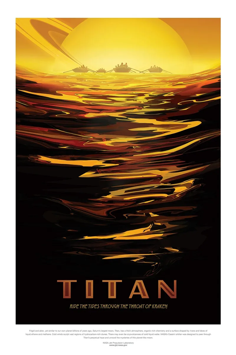 Titan Wall Art by NASA - High-Resolution Digital Print