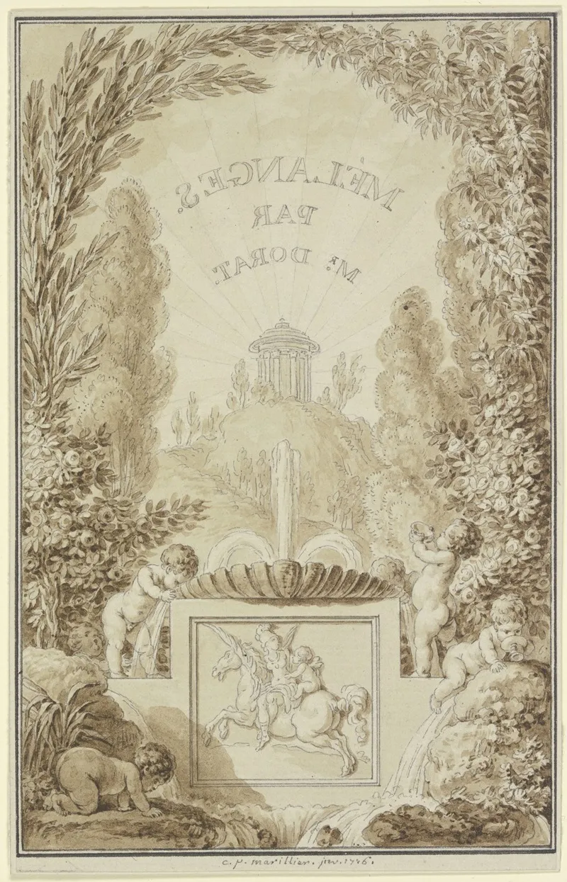 Titelblatt Der Melanges Des Claude Joseph Dorat